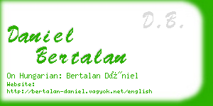 daniel bertalan business card